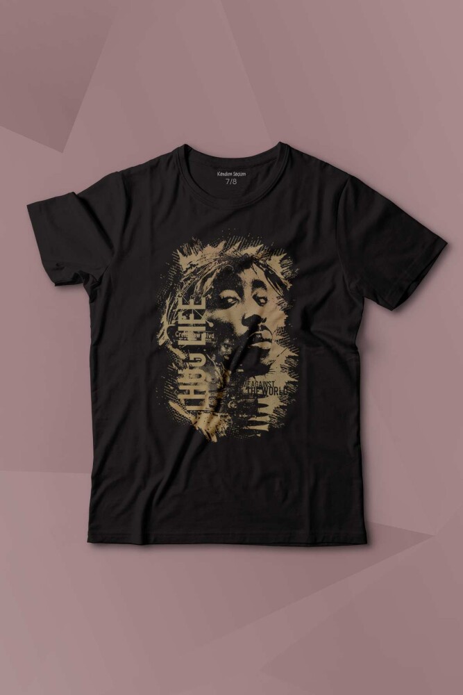 2Pac Hip Hip Rap Amerika West Coast Baskılı Çocuk Tişört Kısa Kollu - KENDİM SEÇTİM