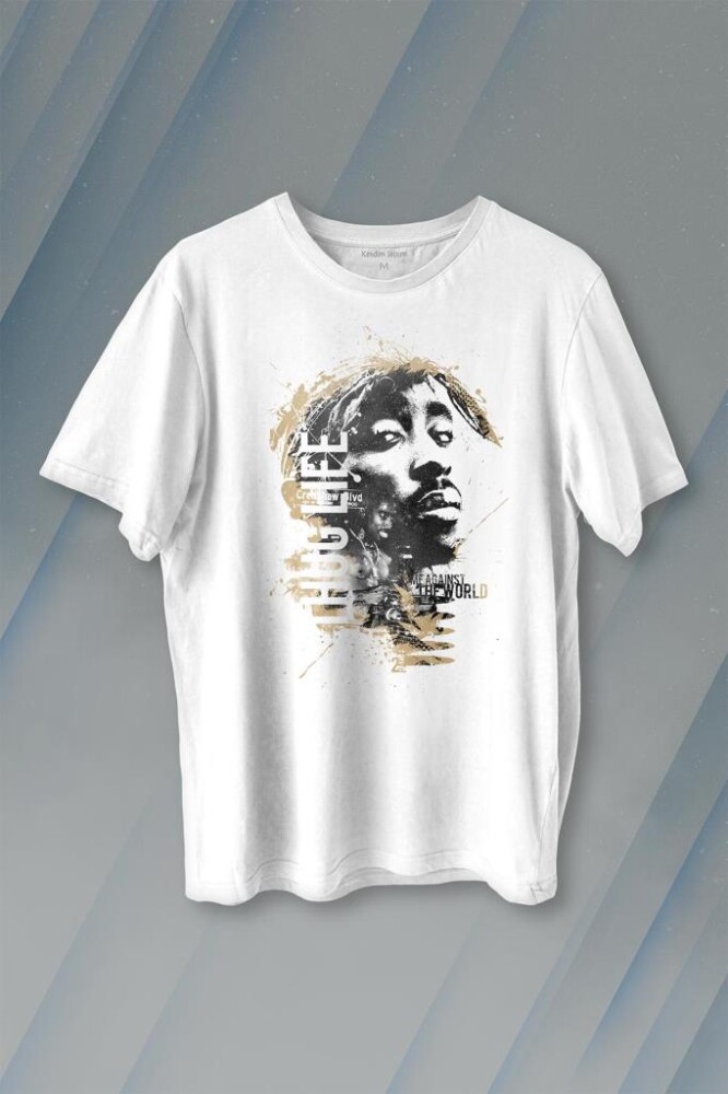 2Pac Hip Hip Rap Amerika West Coast Baskılı Tişört Unisex T-shirt - KENDİM SEÇTİM