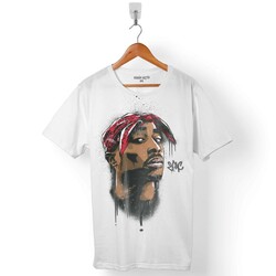 2PAC TUPAC SHAKUR MAKAVELI CARTOON ATWORK HİP HOP ERKEK TİŞÖRT - 1