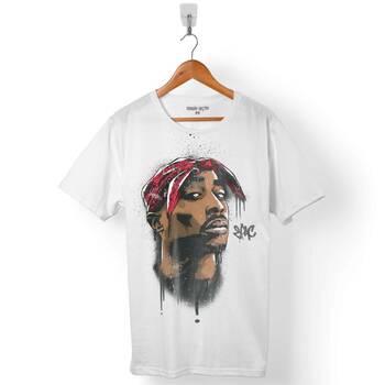 2PAC TUPAC SHAKUR MAKAVELI CARTOON ATWORK HİP HOP ERKEK TİŞÖRT - 1