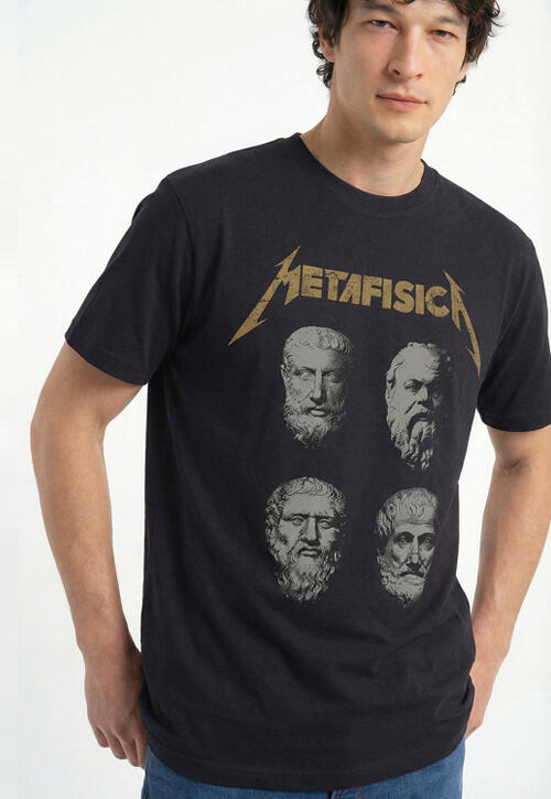 Metafisica Filozof Baskılı Tişört