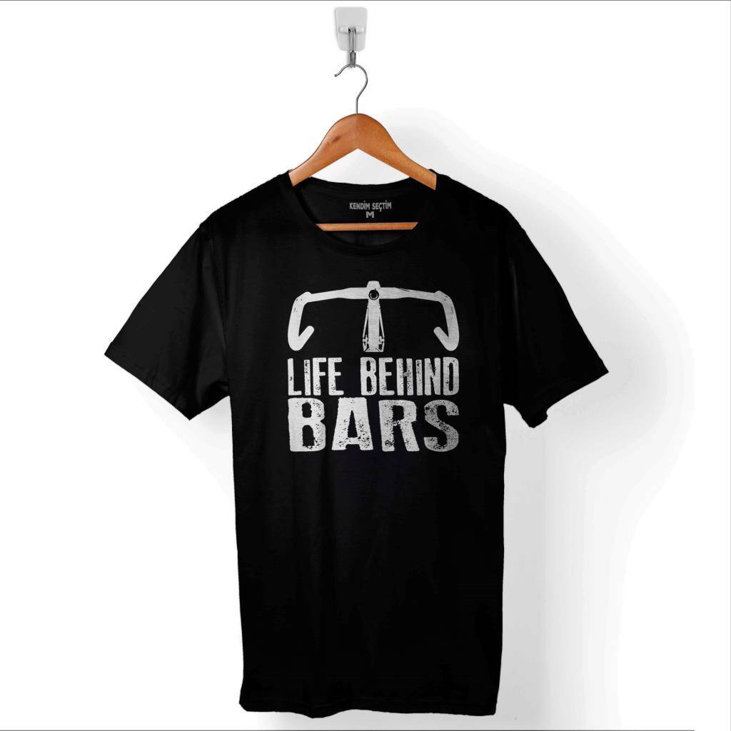 A Life Behind Bars Cycling Ride Bİke Cycle Bisiklet Baskılı Tişört Unisex T-Shirt - 1
