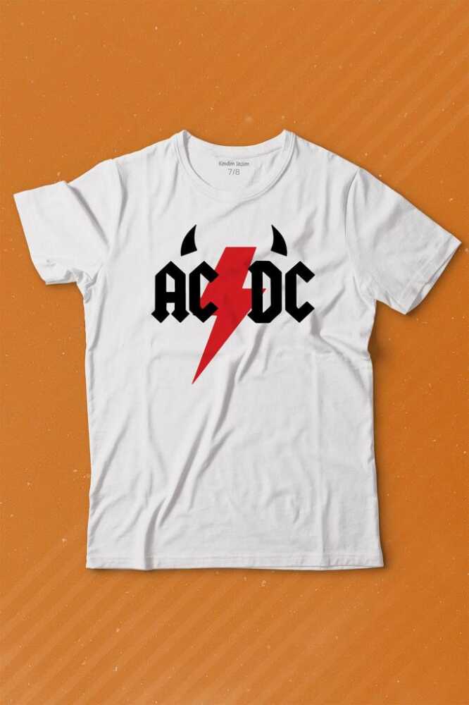 Ac Dc Alternatif Doğru Akım Music Devil Baskılı Tişört Çocuk T-shirt