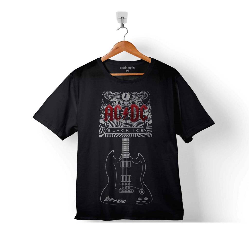 AC DC BLACK ICE GUITAR GİTAR ALTERNATİF AKIM ÇOCUK TİŞÖRT - 1