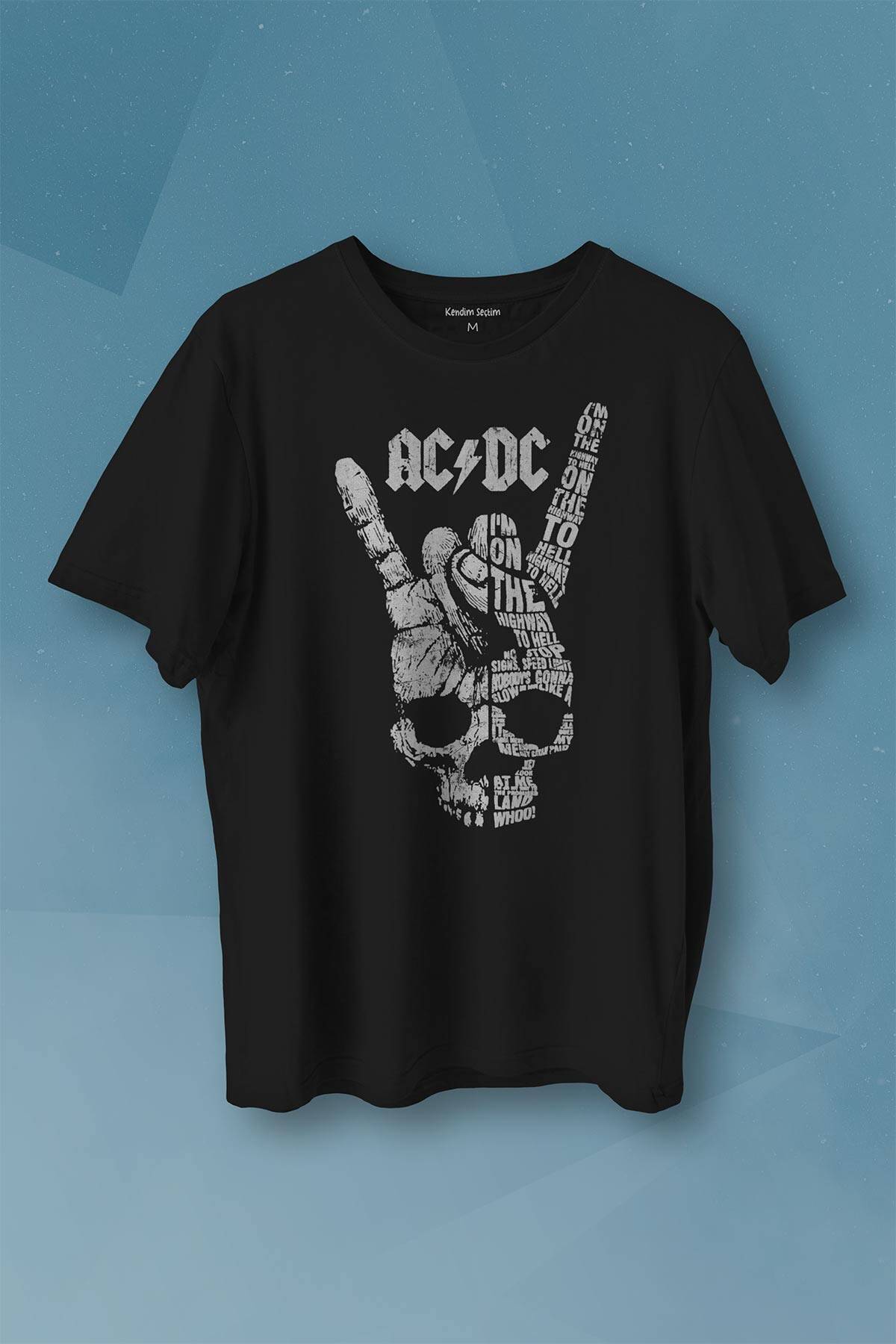 AC DC Hard Rock Music Müzik Baskılı Tişört Unisex T-shirt - 1