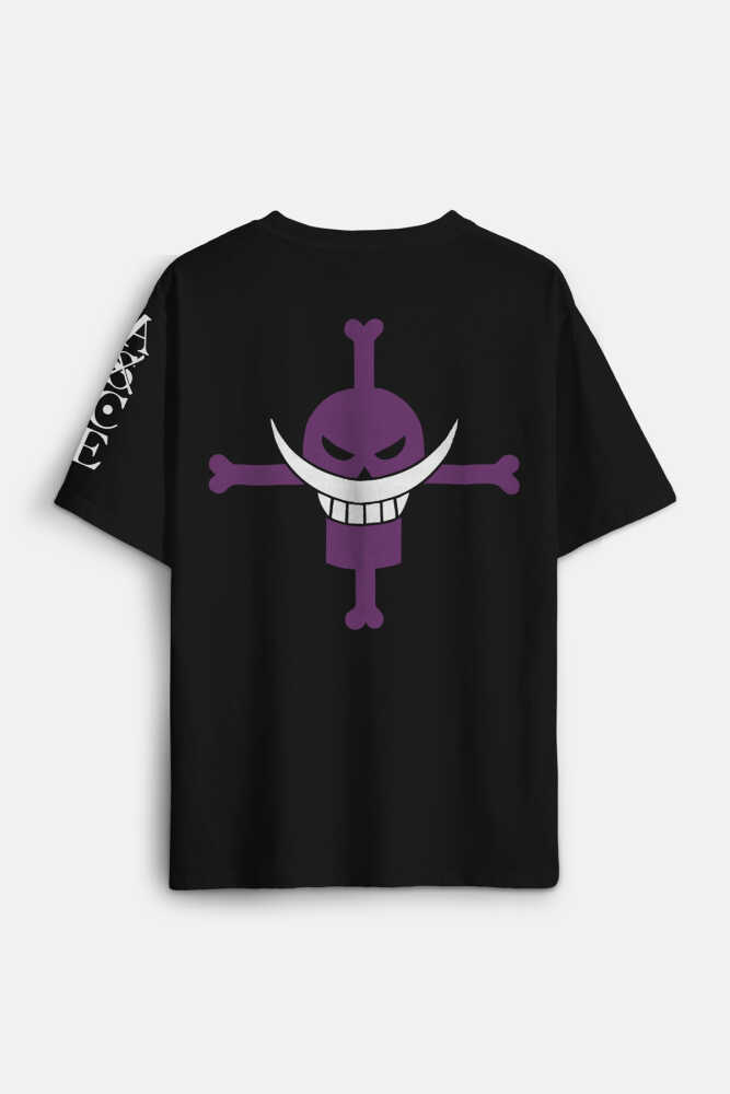 Ace Fire Fist Whitebeard Pirates Portgas One Piece ASCE Anime Kol Baskılı Oversize T-shirt (1)