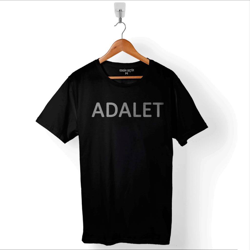 Adalet Terazisi Eylem Direniş Propaganda Baskılı Tişört Unisex T-Shirt - 1