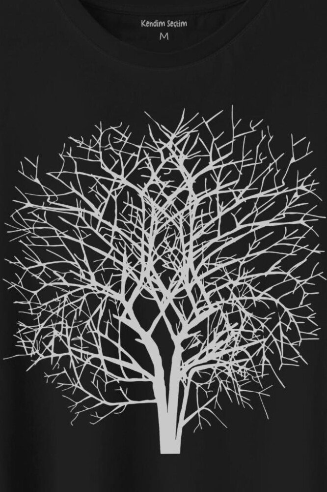 Ağaç Perisi Dalları Çizim Baskılı Tişört Unisex T-Shirt (1)