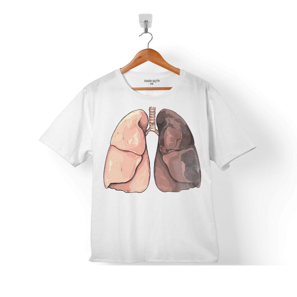 AKCİĞER SİGARANIN ZARARLARI SAĞLIKLI CİĞER ÇOCUK TİŞÖRT - KENDİM SEÇTİM