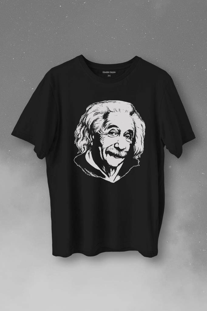Albert Einstein İzafiyet Görelilik Teoremi Fizik Baskılı Tişört Unisex T-Shirt - 1