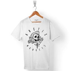 ALEX TUMER ARCTIC MONKEYS SKULL KURU KAFA MÜZİK ERKEK TİŞÖRT - 1