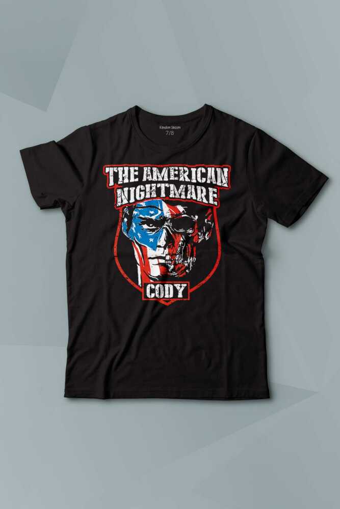 Amerikan Güreşi Cody Rhodes Nightmare Wwe Baskılı Çocuk Tişört Kısa Kollu - 1