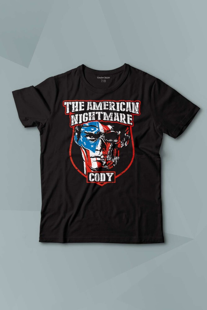 Amerikan Güreşi Cody Rhodes Nightmare Wwe Baskılı Çocuk Tişört Kısa Kollu - 1