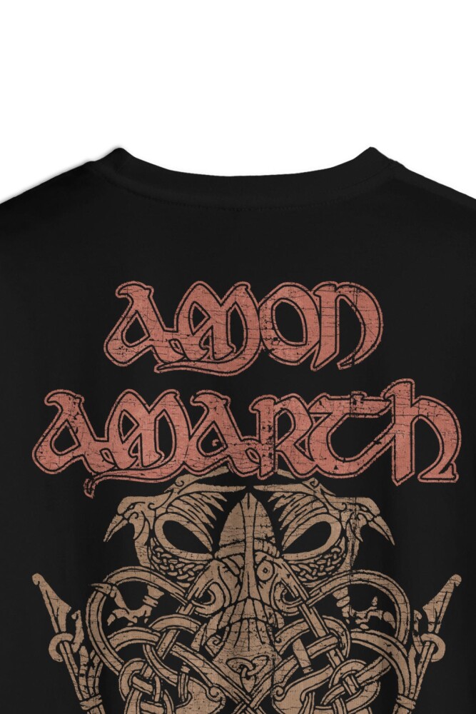 Amon Amarth Siyah Oversize Tişört Metal Music Viking Baskılı Tişört - 4