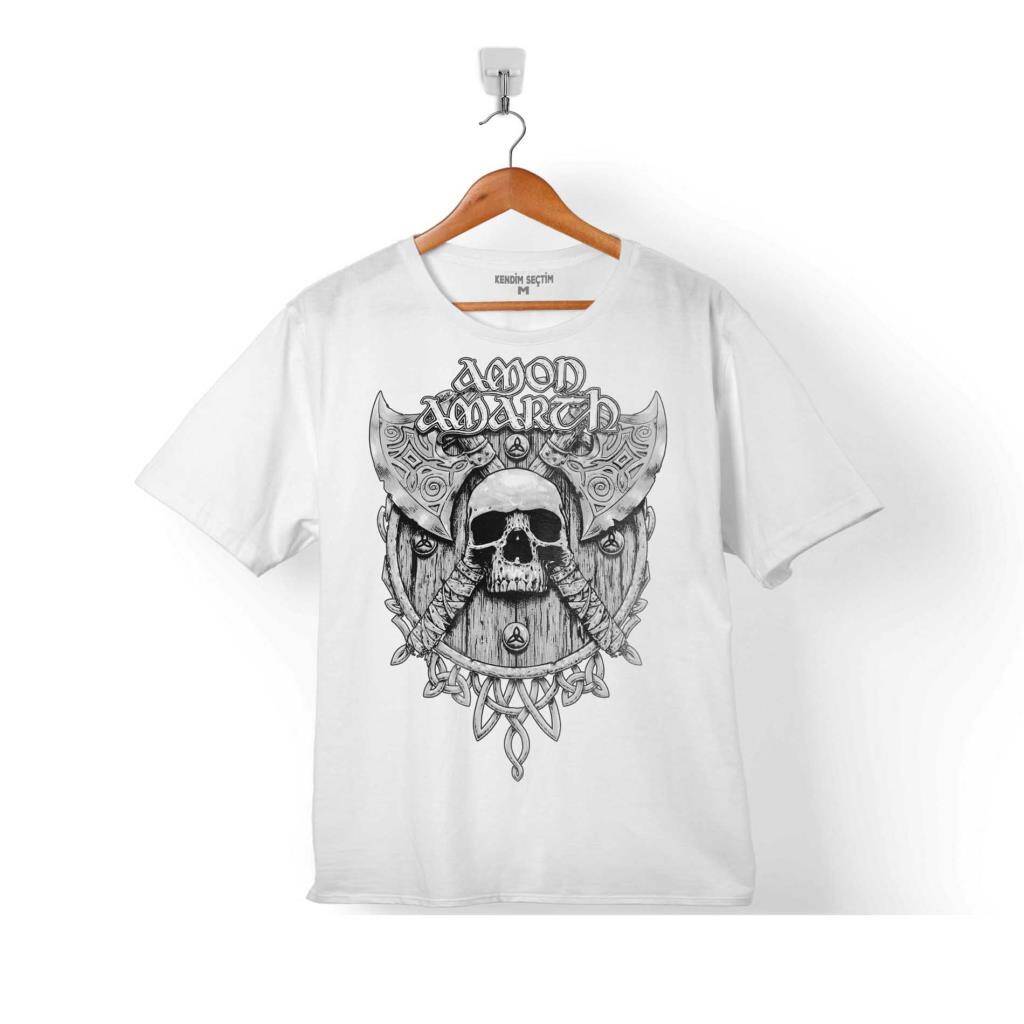 AMON AMARTH SKULL LOGO KURU KAFA ÇOCUK TİŞÖRT - 1