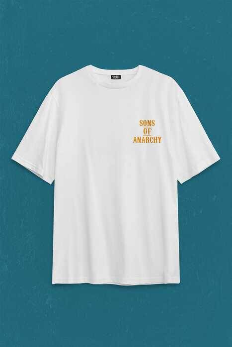 Anarşi Eylem I How To Draw The Sons Of Anarchy Sırt Ön Baskılı Oversize Tişört Unisex T-Shirt - 1