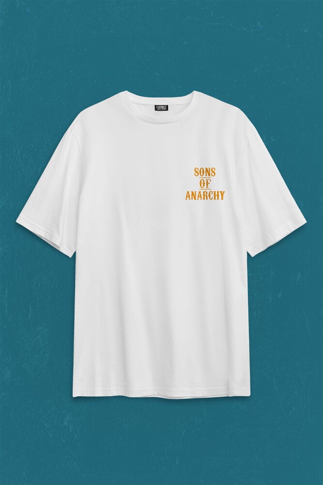 Anarşi Eylem I How To Draw The Sons Of Anarchy Sırt Ön Baskılı Oversize Tişört Unisex T-Shirt - 1