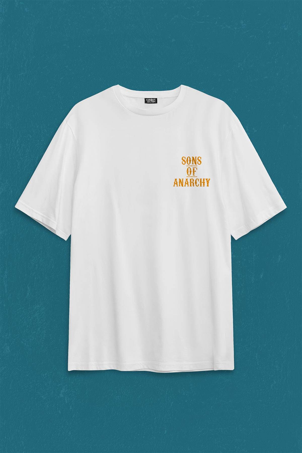 Anarşi Eylem I How To Draw The Sons Of Anarchy Sırt Ön Baskılı Oversize Tişört Unisex T-Shirt