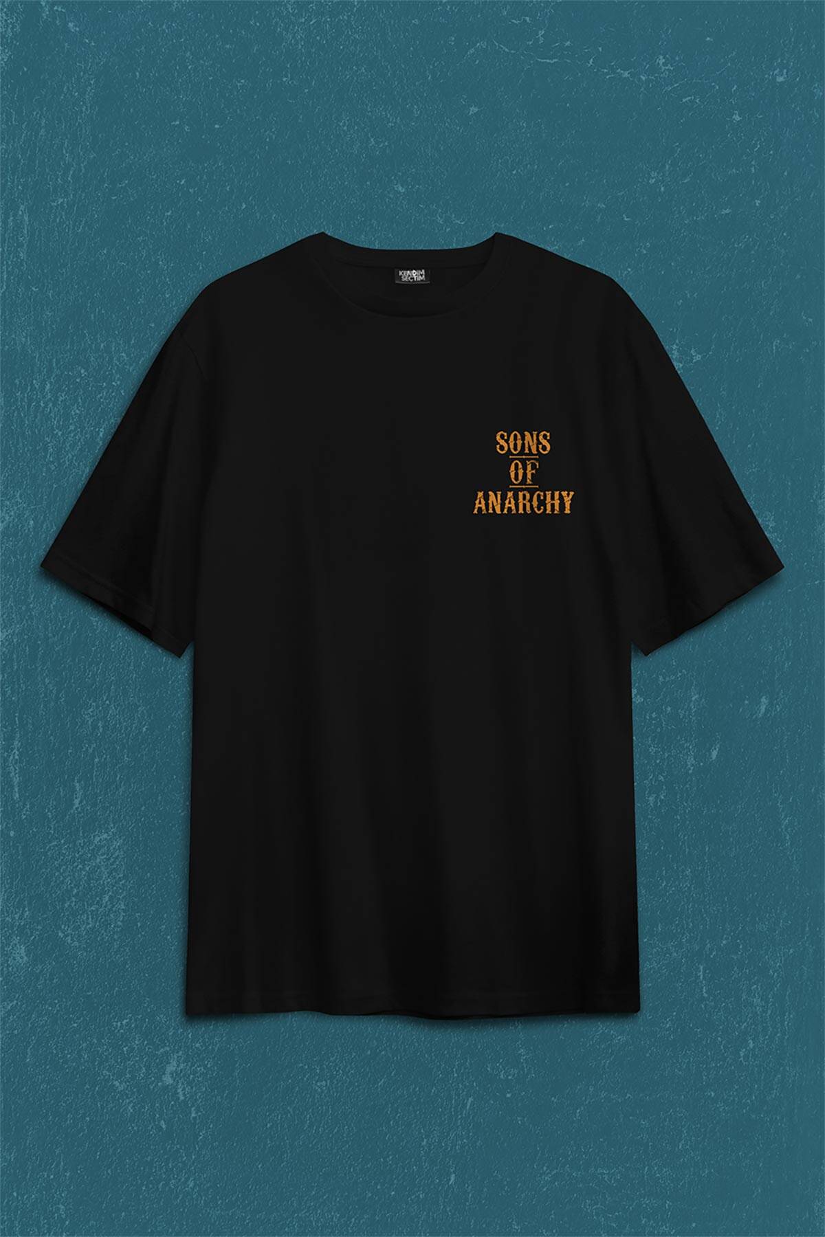 Anarşi Eylem I How To Draw The Sons Of Anarchy Sırt Ön Baskılı Oversize Tişört Unisex T-Shirt (1)