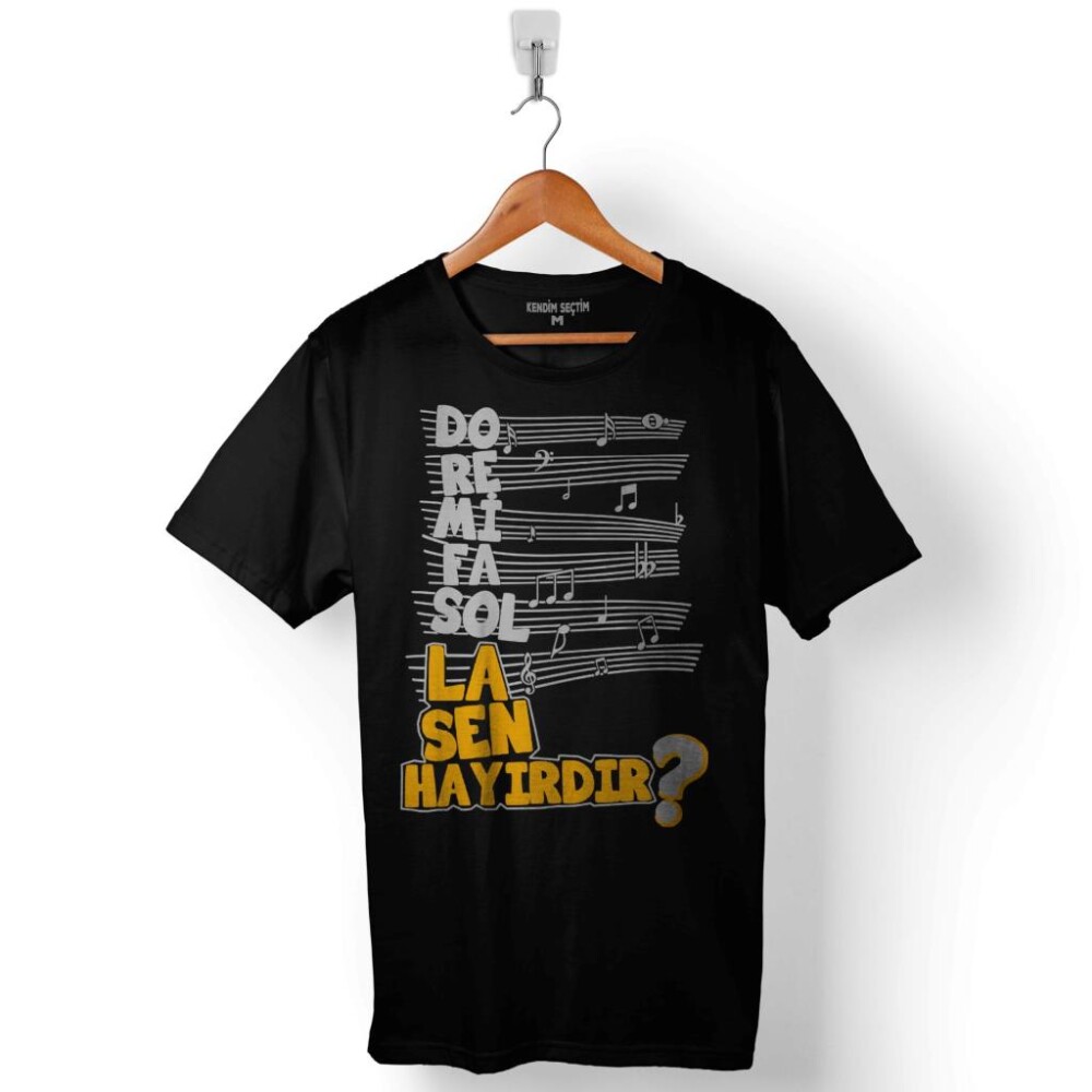 Angara Ankara Bebesi Do Re Mi Fa Sol La Sen Hayırdır Baskılı Tişört Unisex T-Shirt - KENDİM SEÇTİM