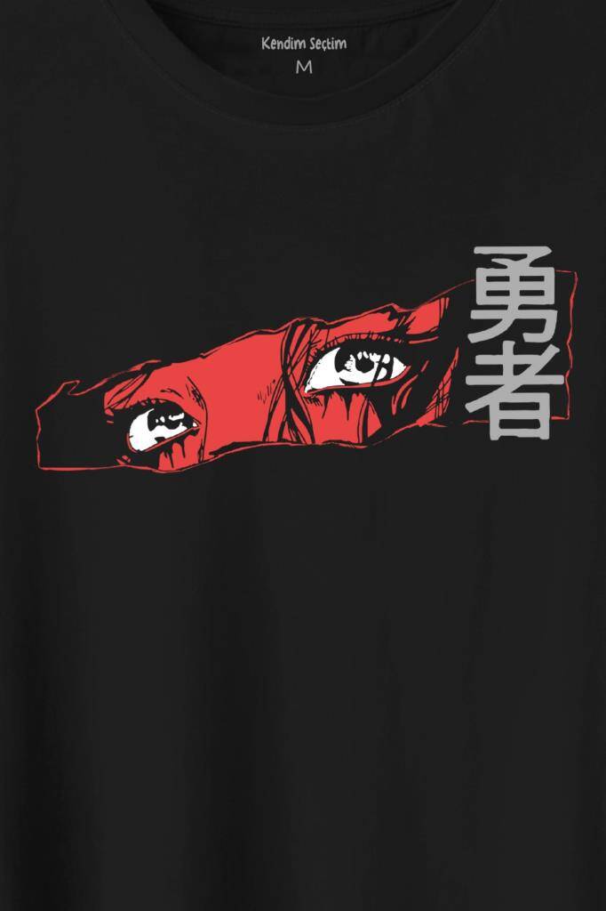 Anime Eyes Japanese Göz Japonca Urban Street Baskılı Tişört Unisex T-Shirt - 2