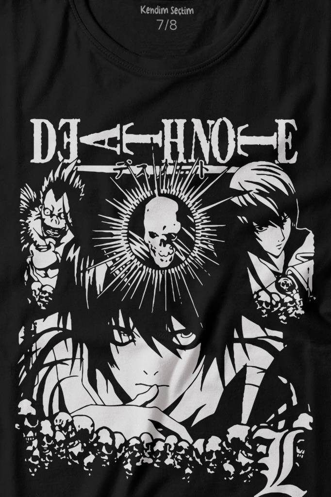 Anime Naruto Death Note Skull King Crow Anime Baskılı Tişört Çocuk T-shirt - 2
