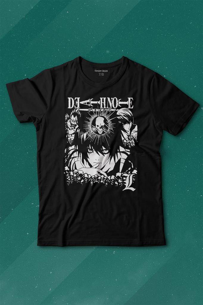 Anime Naruto Death Note Skull King Crow Anime Baskılı Tişört Çocuk T-shirt - 1