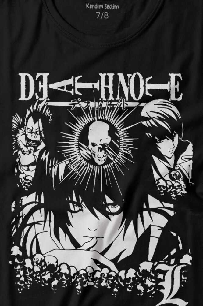 Anime Naruto Death Note Skull King Crow Anime Baskılı Tişört Çocuk T-shirt (1)