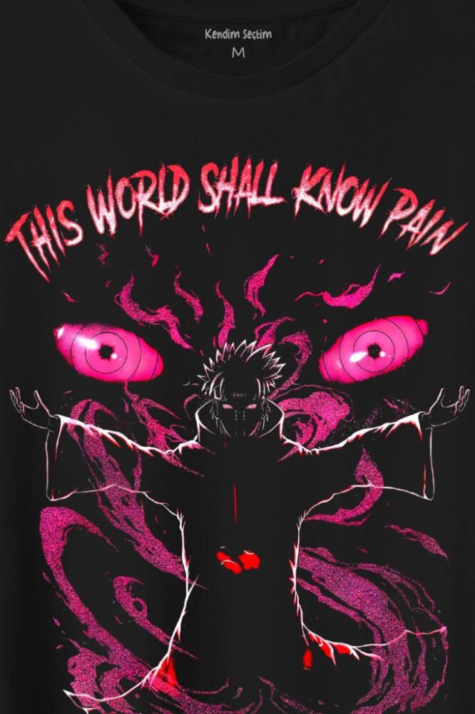 Anime Pain Retro Harajuku Japanese Japonca Urban Baskılı Tişört Unisex T-Shirt - 2