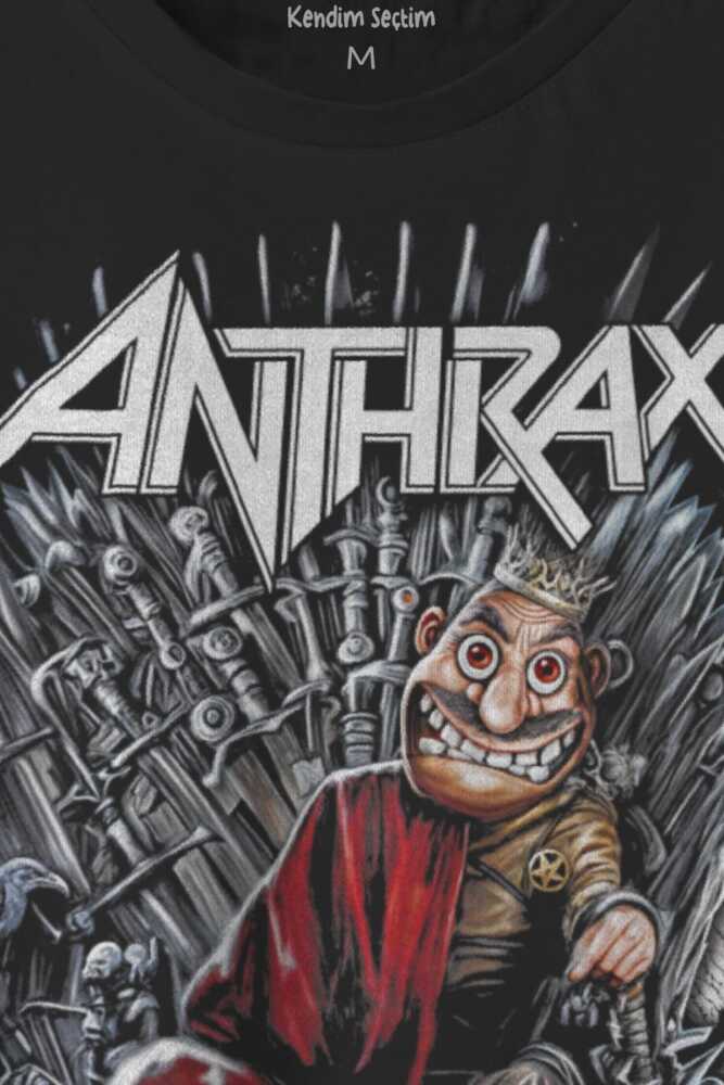 Anthrax Thrash Metal Big Four Guitar Gitar Music Baskılı Siyah Tişört (1)