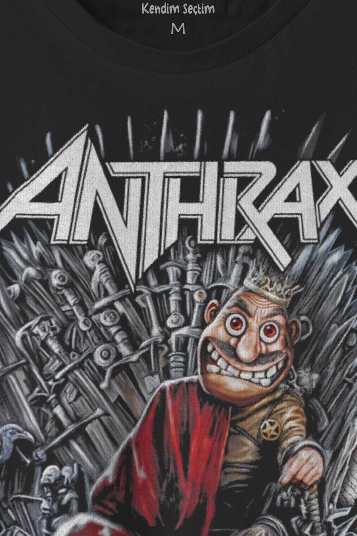 Anthrax Thrash Metal Big Four Guitar Gitar Music Baskılı Siyah Tişört (1)