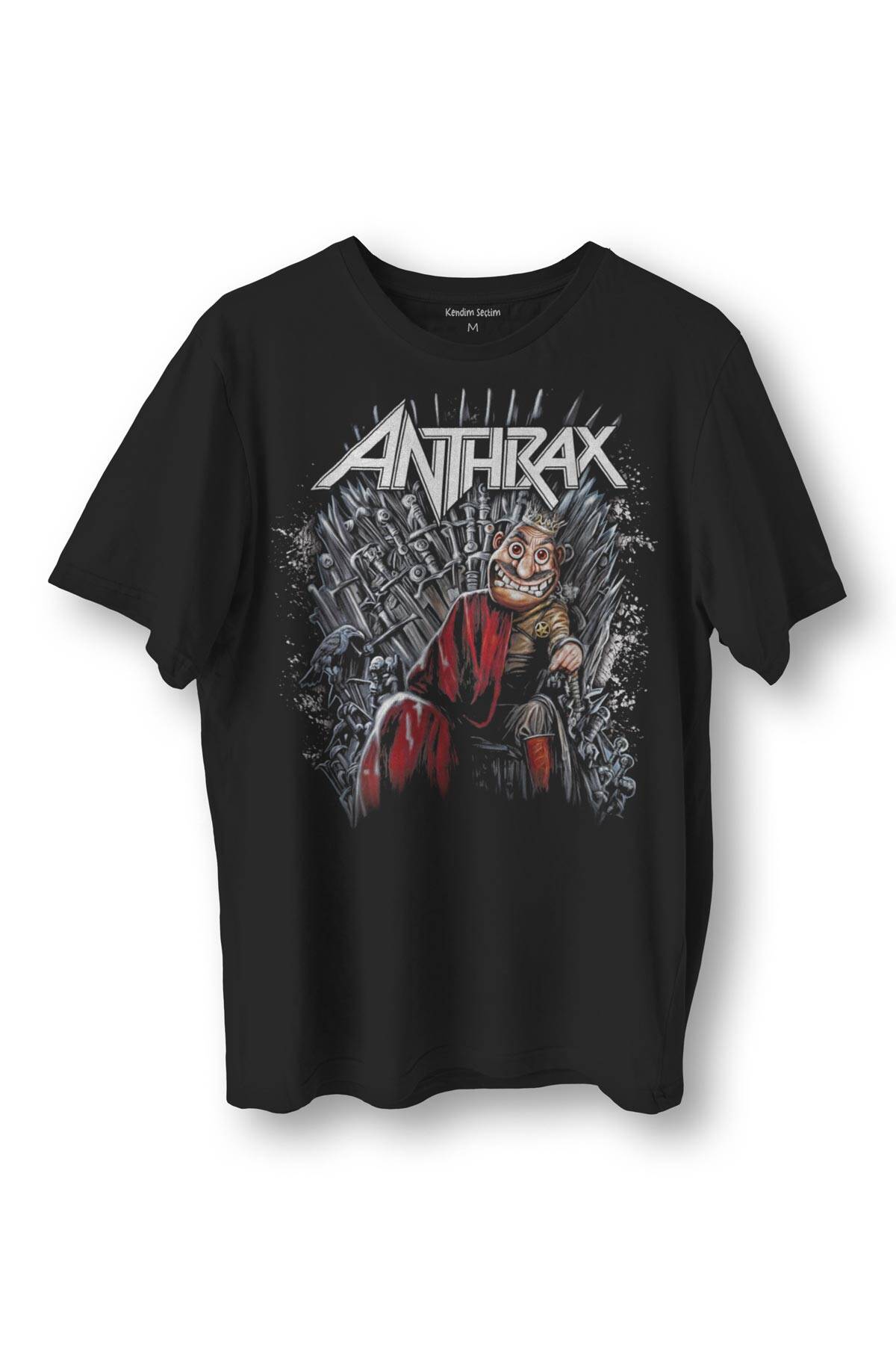 Anthrax Thrash Metal Big Four Guitar Gitar Music Baskılı Siyah Tişört - 1