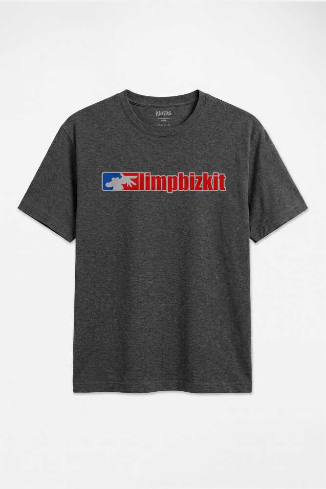 Antrasit Melanj Unisex Regular Fit Limp Bizkit Nu Metal Fred Durst Rock Tişört