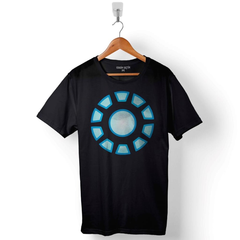 Arc Reactor Iron Man Demir Adam Baskılı Tişört Unisex T-Shirt - 1