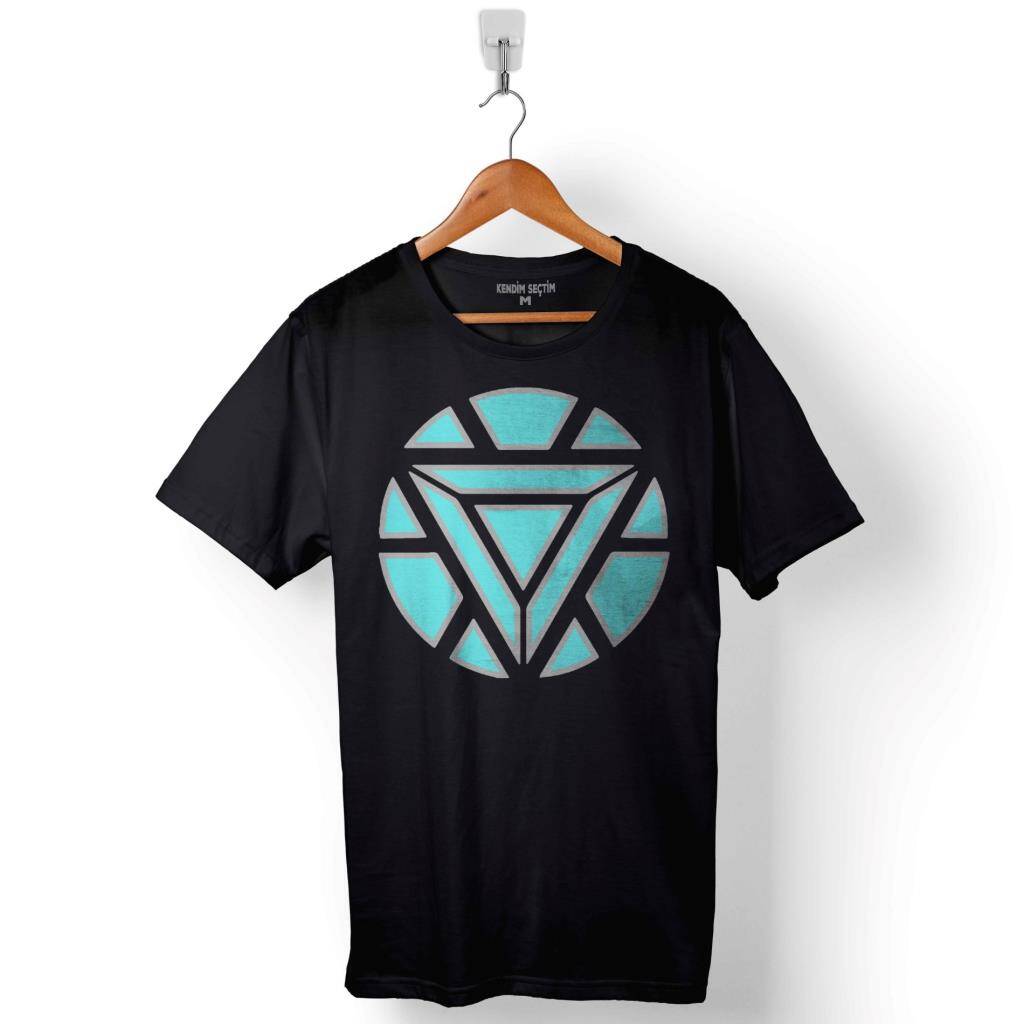 Arc Reactor Iron Man Demir Adam Baskılı Tişört Unisex T-Shirt - 1