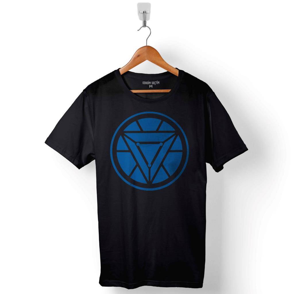 Arc Reactor Iron Man Demir Adam Baskılı Tişört Unisex T-Shirt - 1