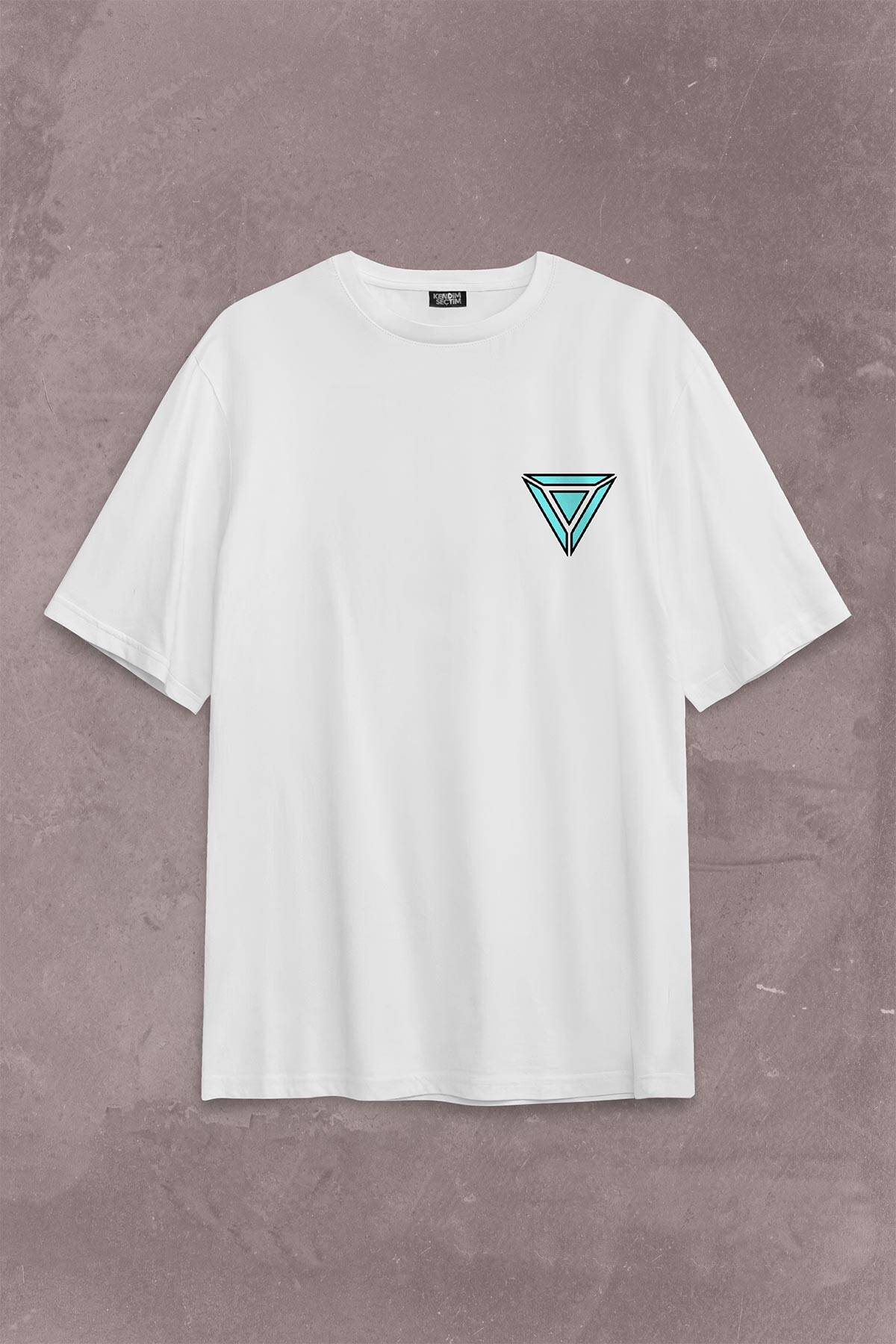 Arc Reactor Iron Man Demir Adam Sırt Ön Baskılı Oversize Tişört Unisex T-Shirt - 1