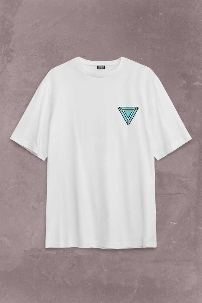 Arc Reactor Iron Man Demir Adam Sırt Ön Baskılı Oversize Tişört Unisex T-Shirt - 1