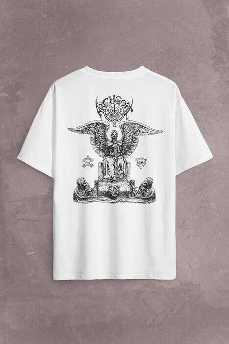 Archgoat Behemoth Metallica Heavy Metal Sırt Ön Baskılı Oversize Tişört Unisex T-Shirt - 2