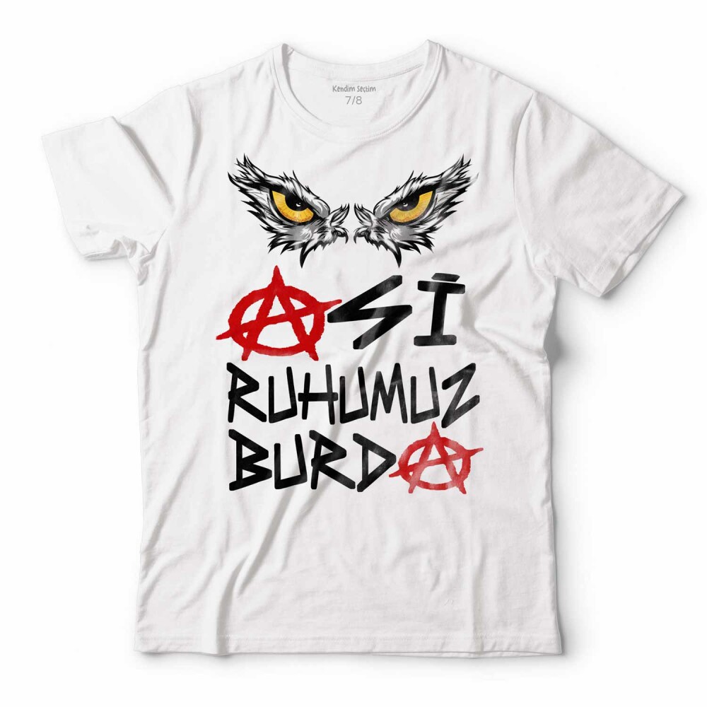 Asi Ruhumuz Burda Kara Kartal Black Eagle Şampiyon Baskılı Tişört Çocuk T-shirt - KENDİM SEÇTİM