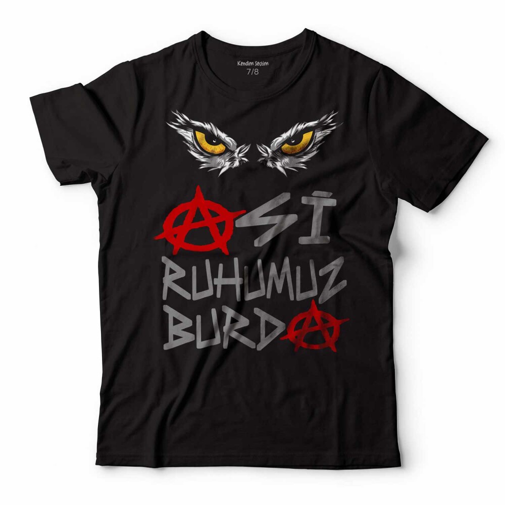 Asi Ruhumuz Burda Kartal Eagle Şampiyon Baskılı Tişört Çocuk T-shirt - KENDİM SEÇTİM