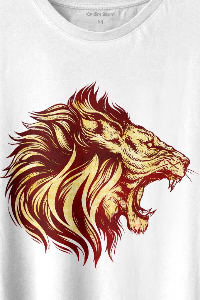 Aslan Lion Head Champion Şampiyon Kral King Galata Baskılı Tişört Unisex T-shirt (1)