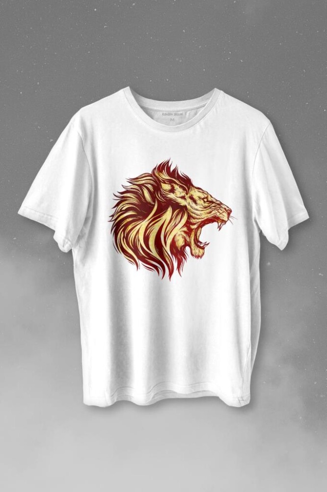 Aslan Lion Head Champion Şampiyon Kral King Galata Baskılı Tişört Unisex T-shirt - KENDİM SEÇTİM