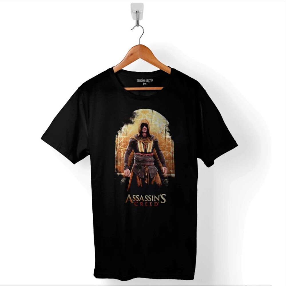 Assassin'S Creed The Movie Callum Lynch Black Baskılı Tişört Unisex T-Shirt - 1