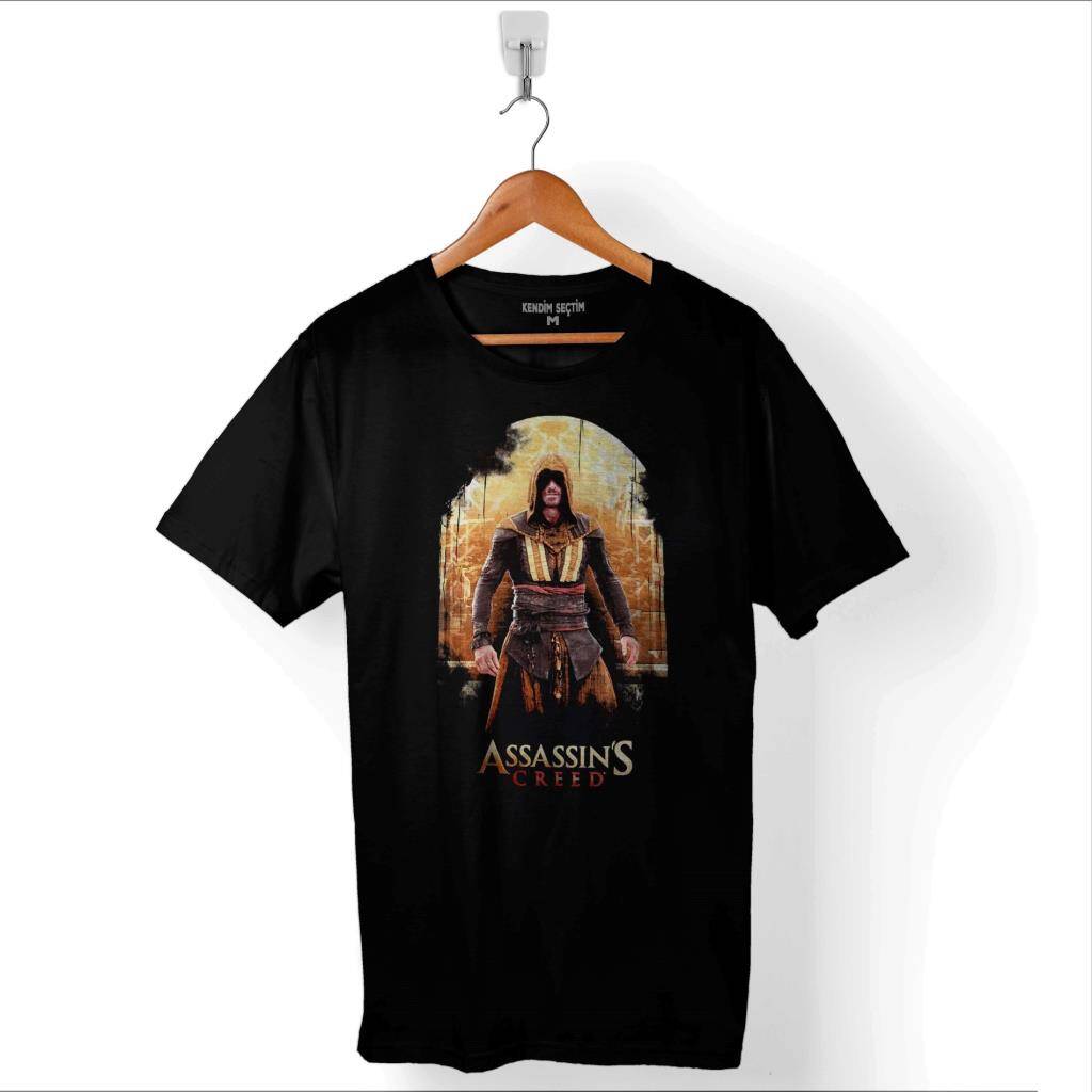 Assassin'S Creed The Movie Callum Lynch Black Baskılı Tişört Unisex T-Shirt - 1