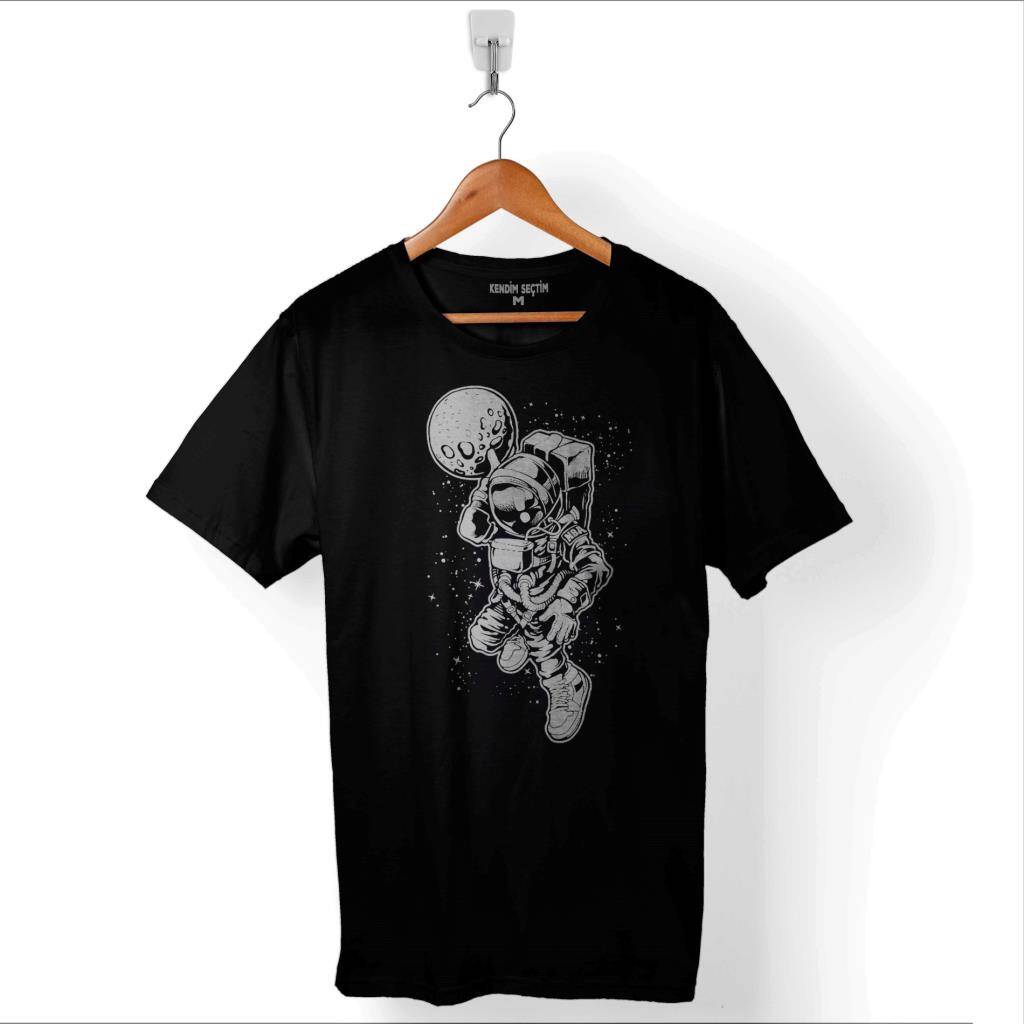 Astronot Nba Basketball Uzay Cosmos Baskılı Tişört Unisex T-Shirt - 1
