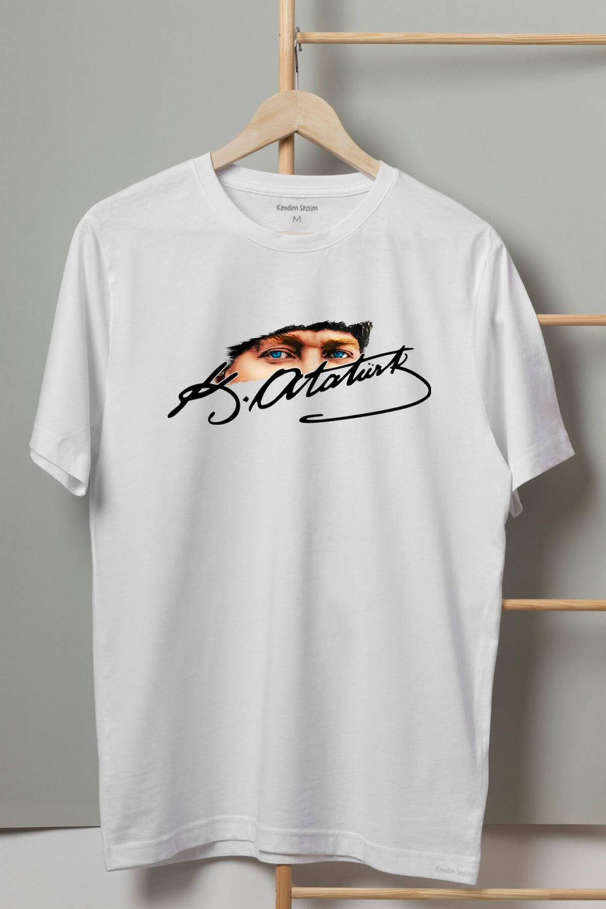 Atatürk İmzası Gazi Mustafa Kemal İmzalı Baskılı Tişört Unisex T-shirt - 1