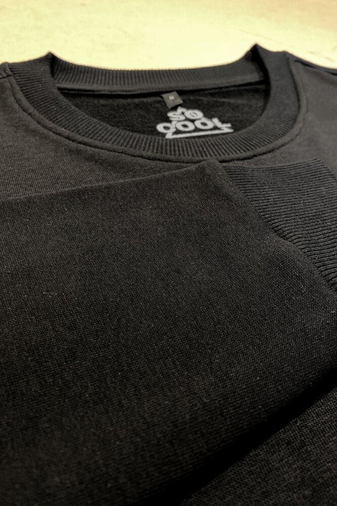 Atatürk Sarı Lacivert Baskılı Çocuk Sweatshirt Siyah Sweat - 2