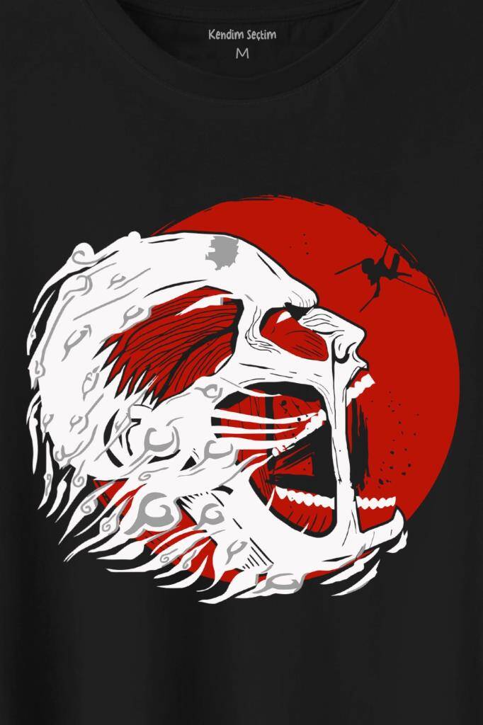 Attack Of Tittan Anime Japanese Japonca Dizi Baskılı Tişört Unisex T-Shirt (1)
