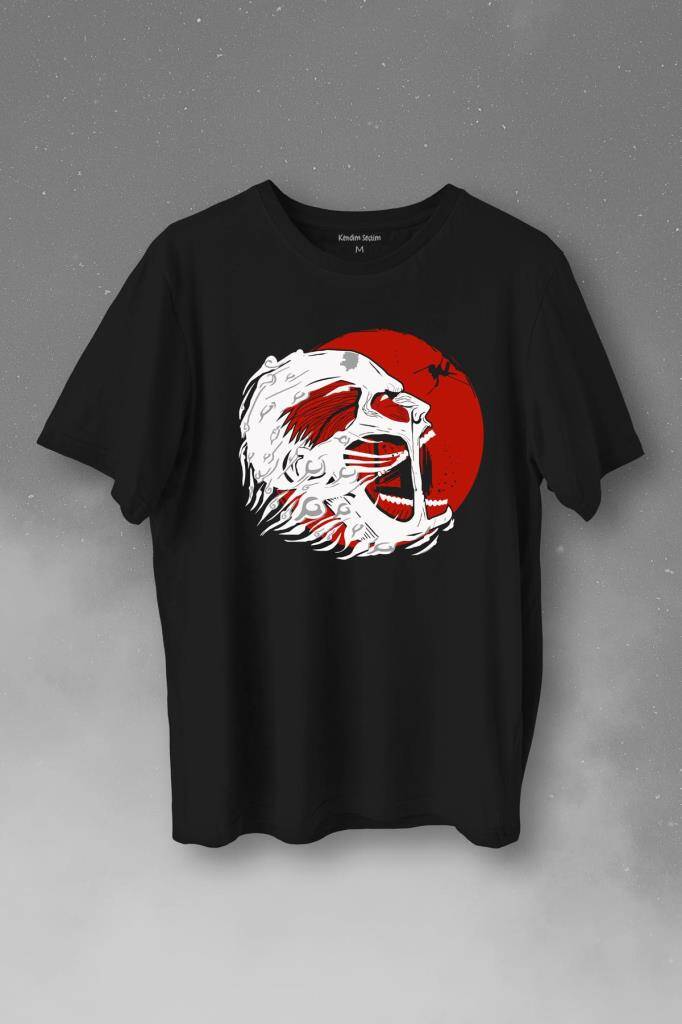 Attack Of Tittan Anime Japanese Japonca Dizi Baskılı Tişört Unisex T-Shirt - 1